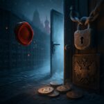 Sede della SEC e Casa Bianca, illustrazione editoriale sulla proposta di regole custodia Bitcoin e crypto